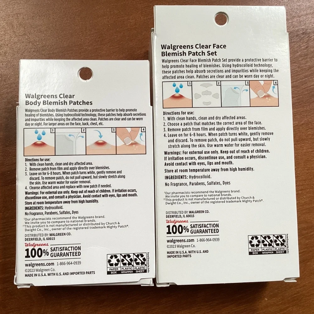 Walgreens Clear Body & Face Blemish Patches Bundle of 2 Boxes NEW